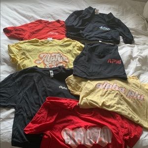 Various Alpha phi shirts/tanks/long sleeves